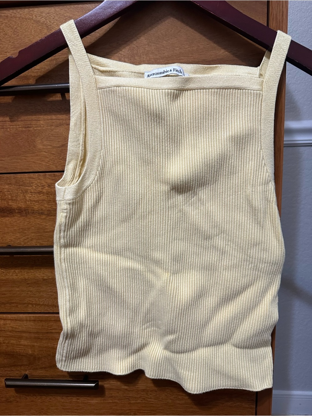 Abercrombie & Fitch Pale Yellow Ribbed Tank